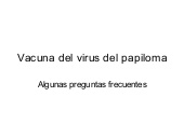 Vacuna Del Virus Del Papiloma